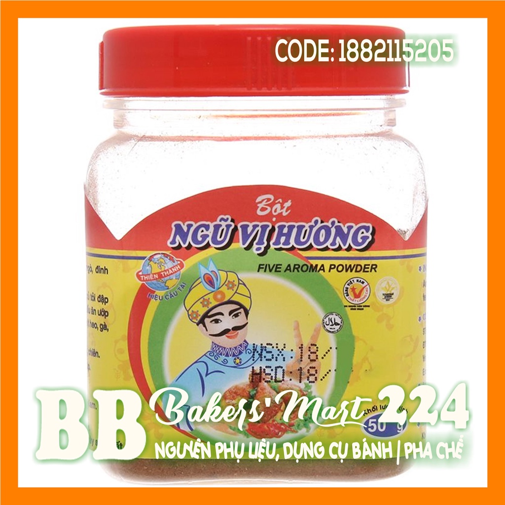 Bột NGŨ VỊ HƯƠNG hiệu Thiên Thành - Hủ 50gr