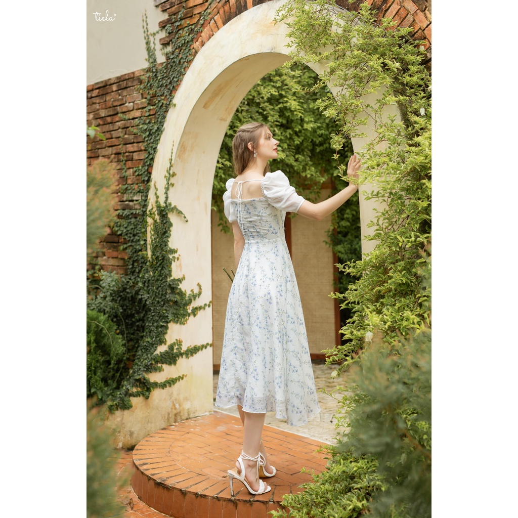 TIELA Đầm váy hoa ren tay phồng - Emily Dress