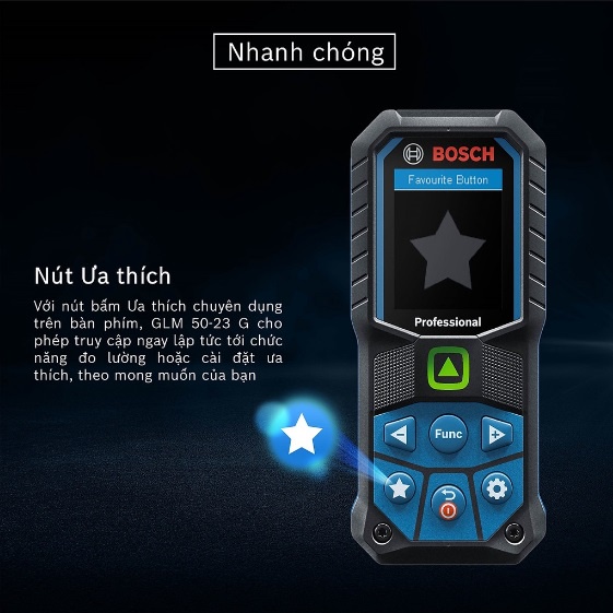 {Chính Hãng} Máy đo khoảng cách laser tia xanh Bosch GLM 50-23 G (bảo hành toàn quốc)