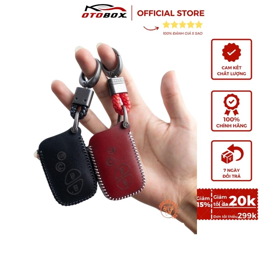 Bao da chìa khóa ô tô xe hơi Lexus chìa lệch, bọc chìa khóa smartkey da thật chống xước chính hãng OTOBOX