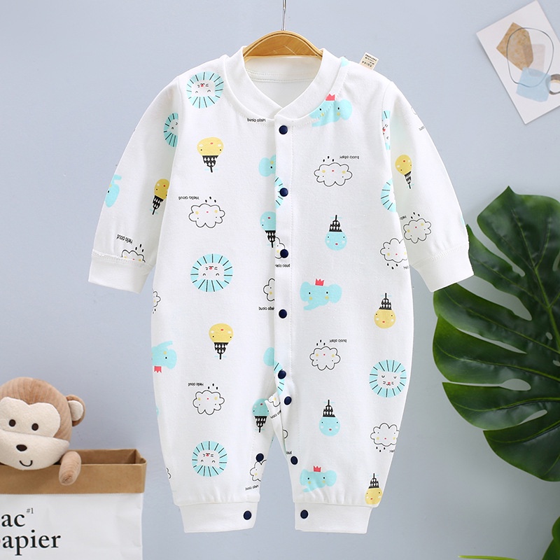 Body liền thân, bodysuit dài tay cotton cho bé trai và bé gái sơ sinh từ 3-12kg, hàng đẹp xuất Hàn