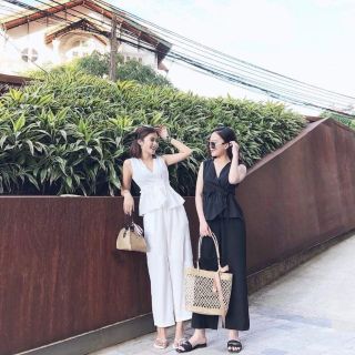 SET QUẦN SUÔNG + ÁO VẠT XÉO SANG CHẢNH