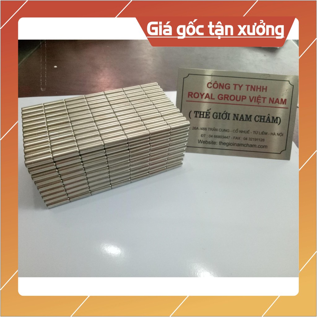 [Xả Kho] Nam châm tròn trụ 5x15mm, loại nam châm trắng đất hiếm 5*15mm lực hút mạnh
