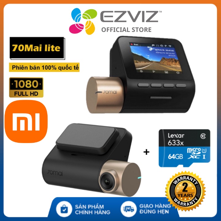 Camera hành trình Xiaomi 70mai Lite Quốc Tế , Kết nối Wifi, GPS, Full HD 1080P, cảm biến ảnh SONY -  BH 2 năm | BigBuy360 - bigbuy360.vn