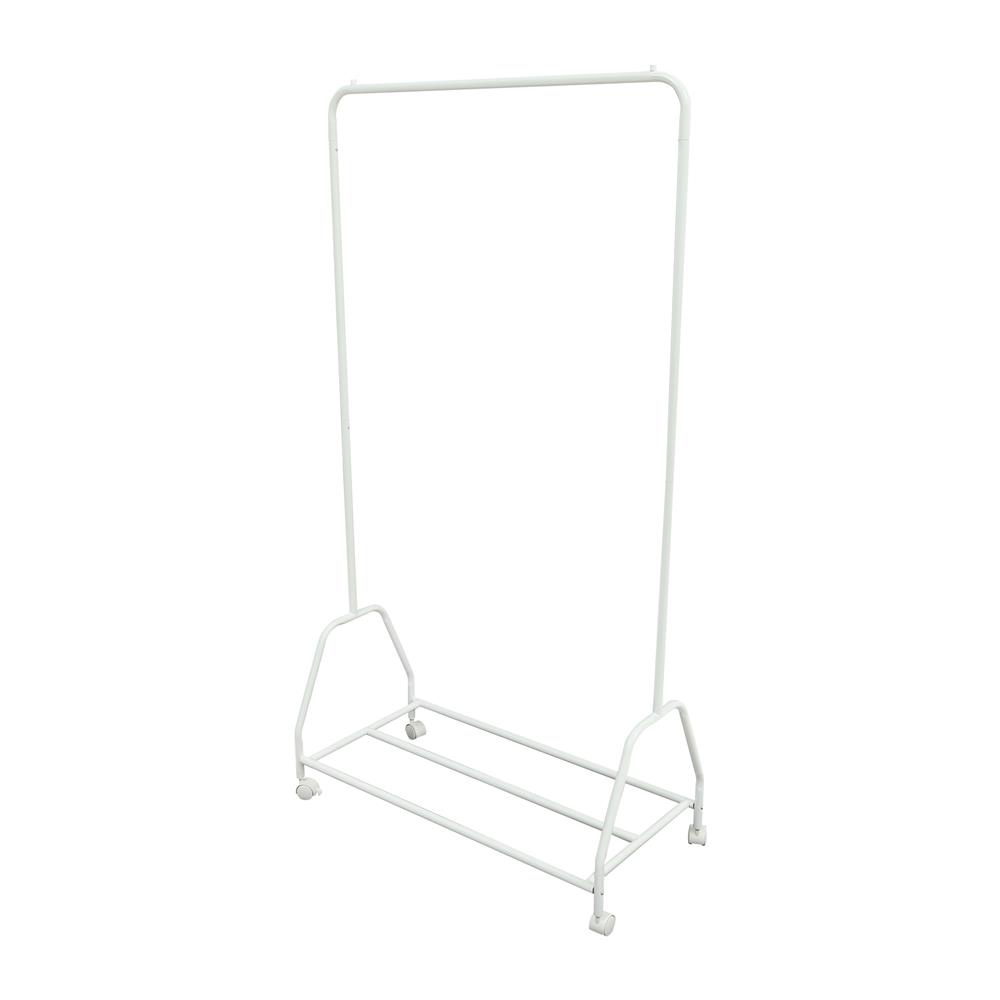 HomeBase PLIM Thanh đơn bằng thép treo quần áo và lưu trữ đồ dùng 85x45x158cm màu trắng