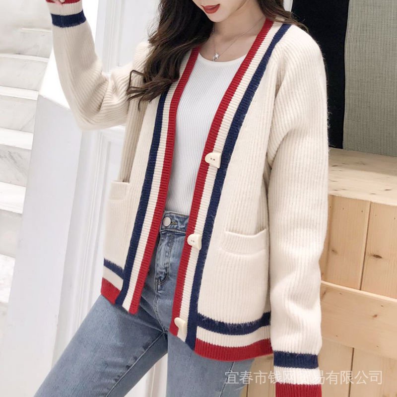 Áo khoác len mỏng dáng rộng kiểu phương Tây nhẹ nhàng và thoải mái thời trang cho nữ