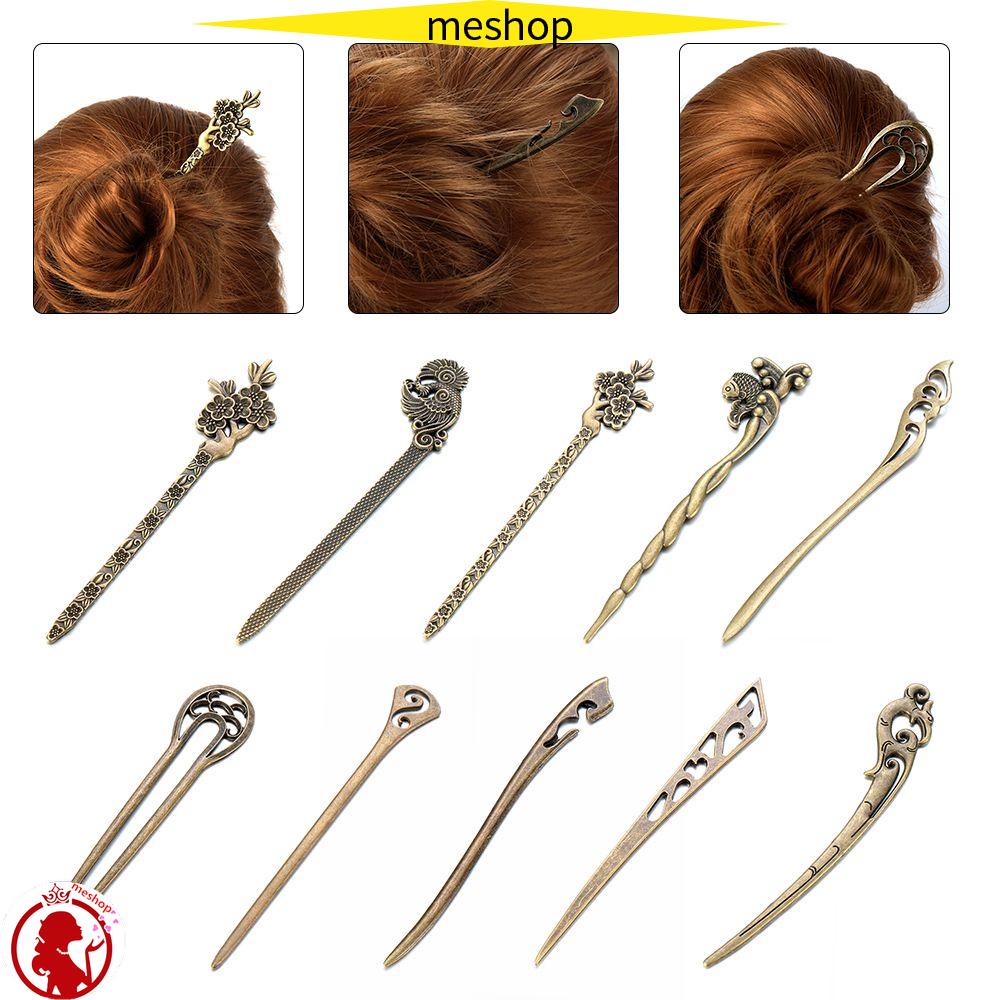 Trâm Cài Tóc Kim Loại Phong Cách Retro Trung Hoa