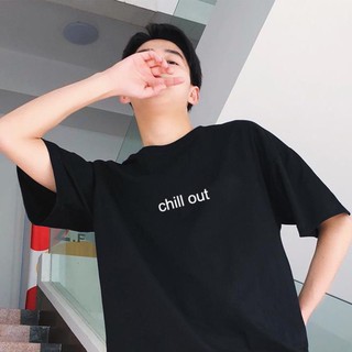 Áo thun unisex form rộng tay lỡ nam nữ chill out phản quang vải dày mịn