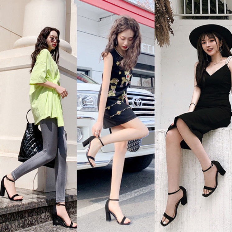 giá đặc biệt giá rẻDa Xianni sandal nữ thời trang mới mùa hè 2021, xu hướng giày cao gót hở mũi dày, hoang dã