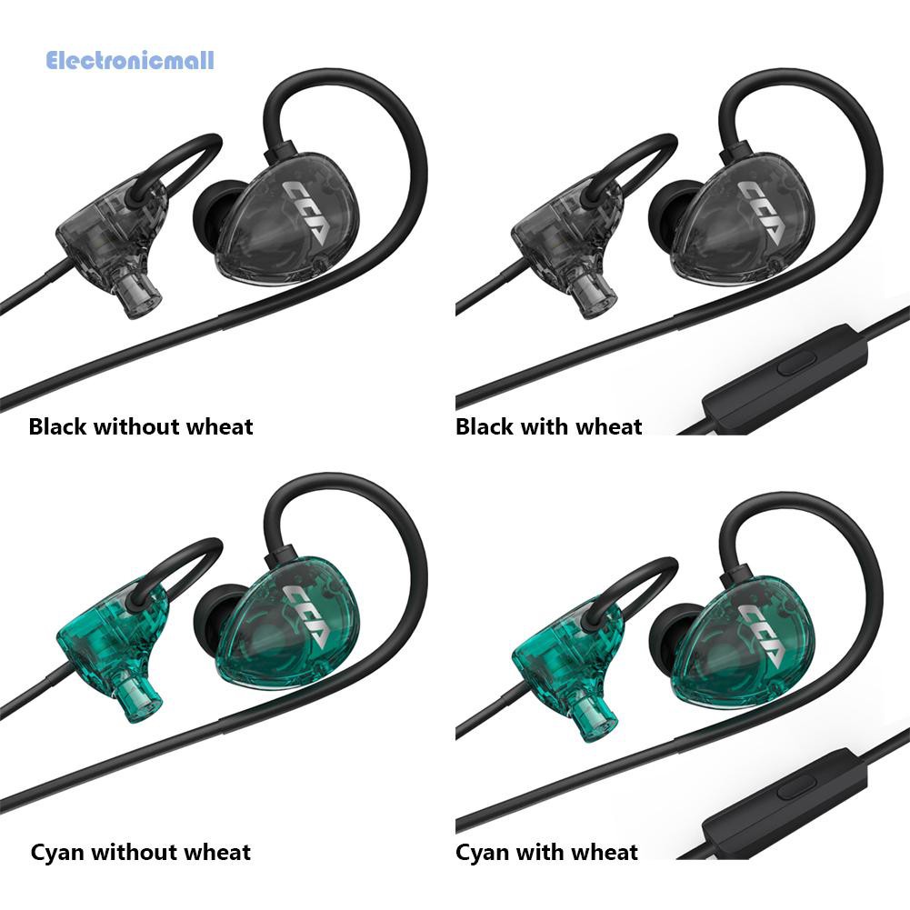 ElectronicMall01 CCA CSA Wired Earbuds 3.5mm Plug 10mm Dynamic Driver HiFi In Ear Headphones