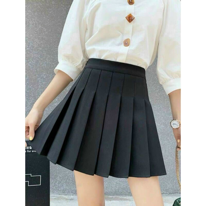 Chân váy nữ đen ⭐️váy tennis xếp li có quần trong bảo hộ  cao ngắn trắng kute hàn quốc dễ thương  giá rẻ, bền đẹp