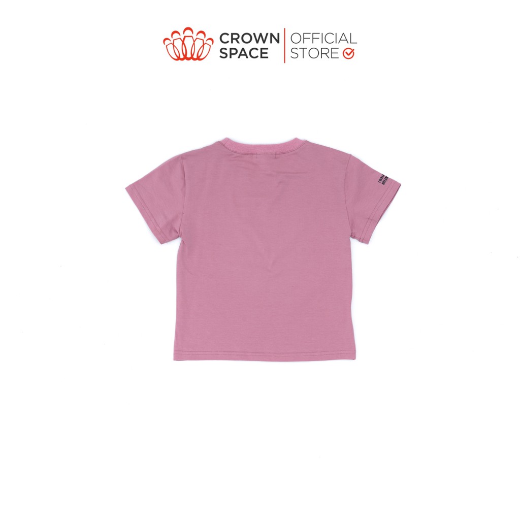 Áo Phông Bé Trai Màu Hồng Crown Kids Fashion CKBS2110707.P TShirt Vải Cotton Thoáng Mát Từ Size 5-10