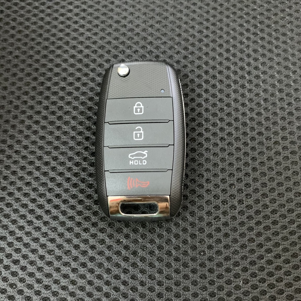 Vỏ Chìa Khóa Gập Thông Minh Dùng Cho Xe KIA 4 Nút Bấm [Màu Đen]