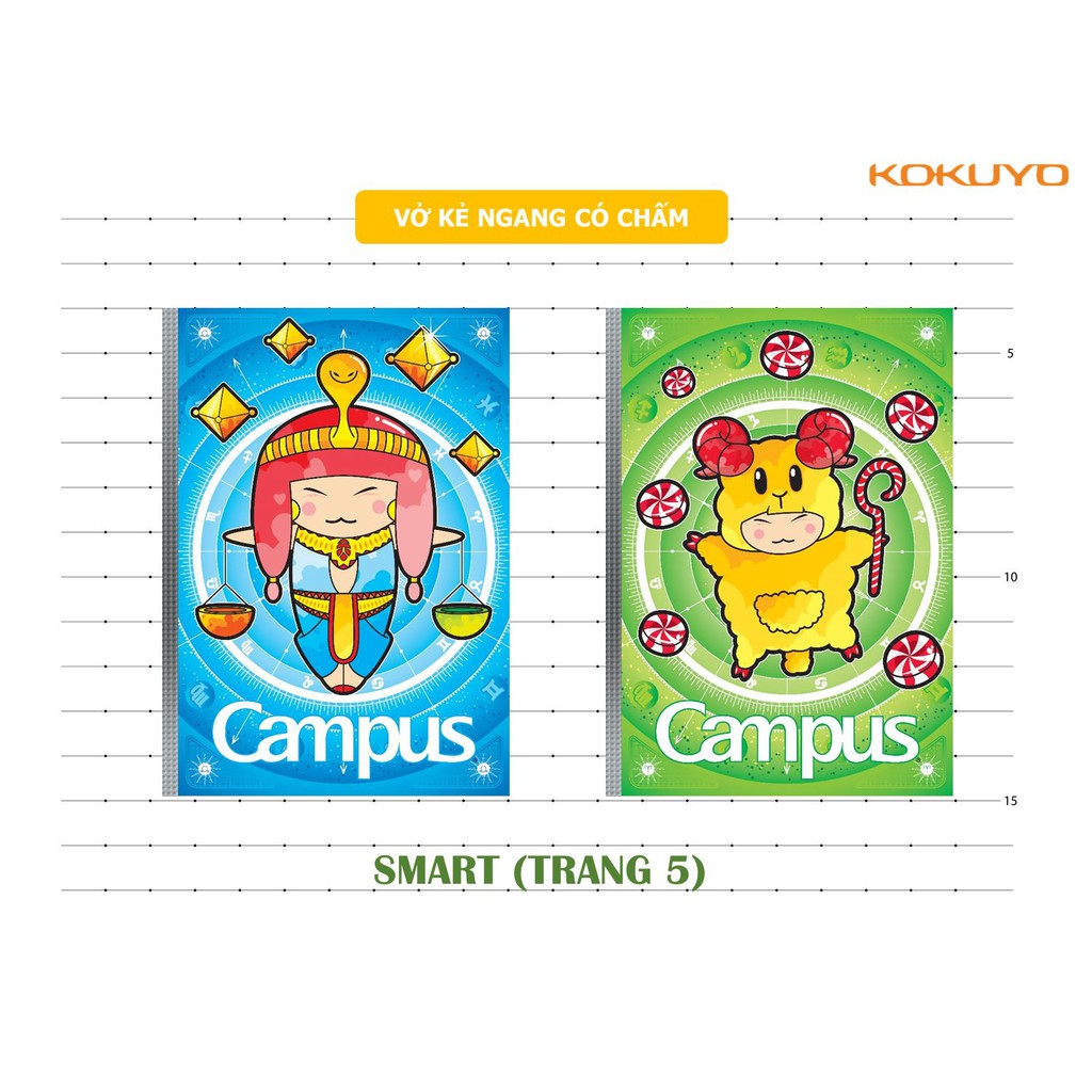 Vở CAMPUS kẻ ngang 80, 120, 200 tr SMART - Soleil Home