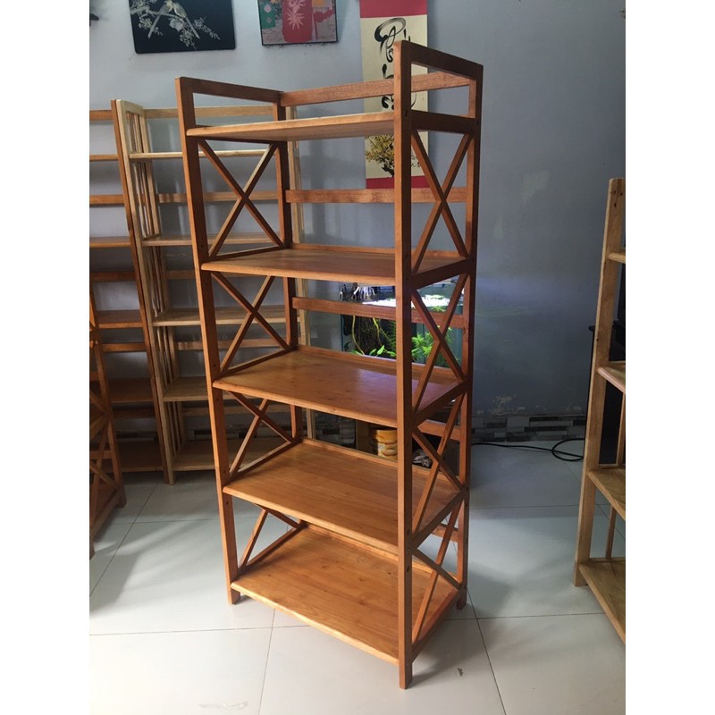 Kệ Lò Vi Sóng Gỗ 5 Tầng Ngang 64cm Sâu 38cm
