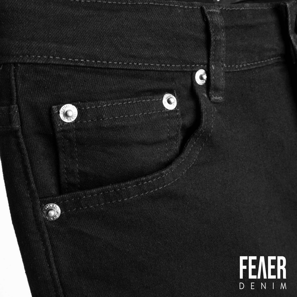 Quần Jean nam Feaer chất Cotton X Spandex - Basic Skinny Fit Black