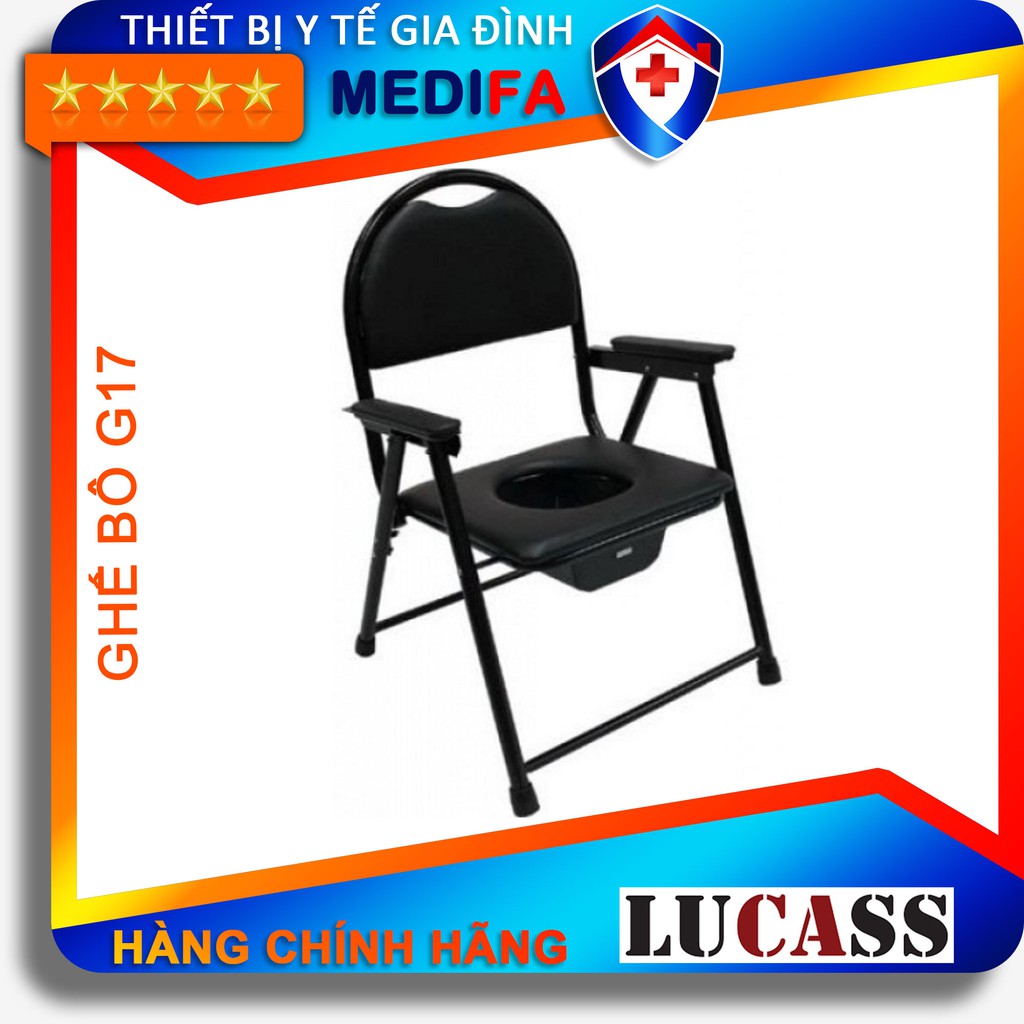 [Lucass Nhập Khẩu] Ghế bô bọc da cao cấp Lucass G17, chống trượt, chắc chắn, rộng rãi, cho người già người ốm