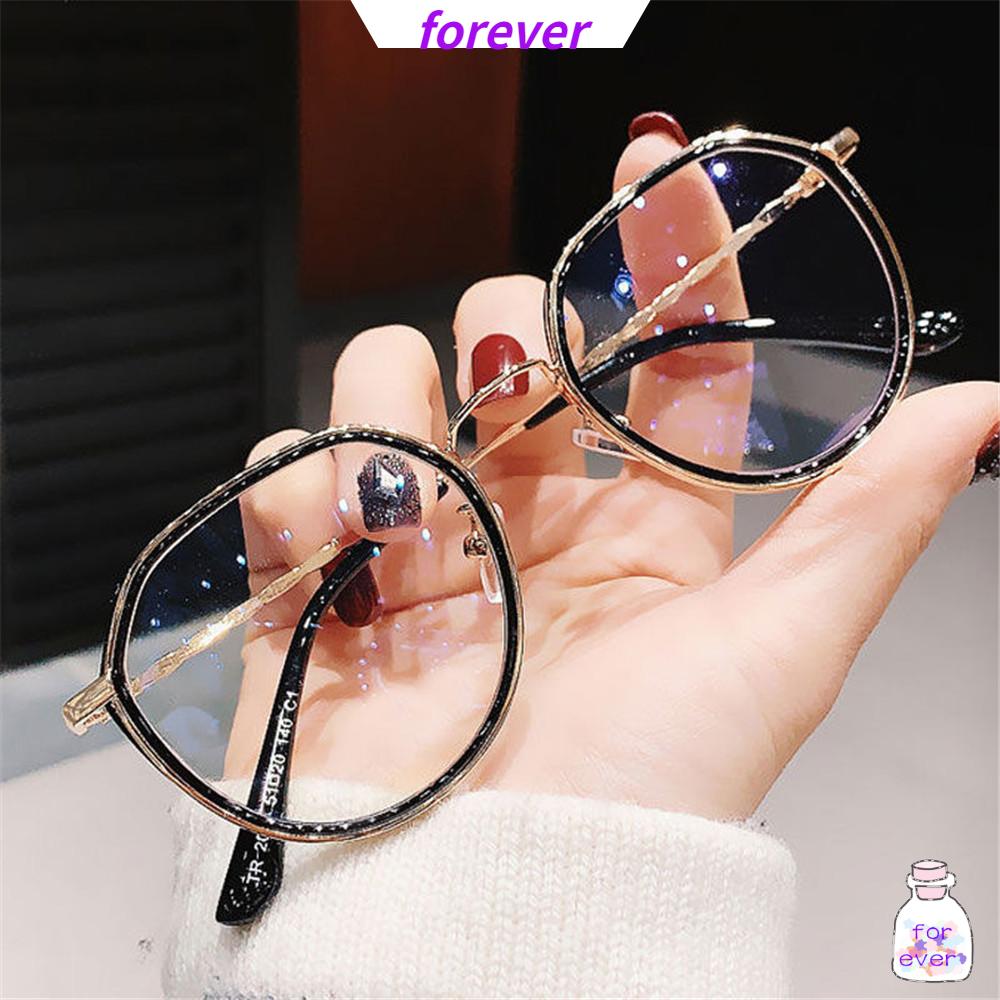 Mắt Kính Gọng Kim Loại Kiểu Dáng Retro Thời Trang Cao Cấp Cho Nữ