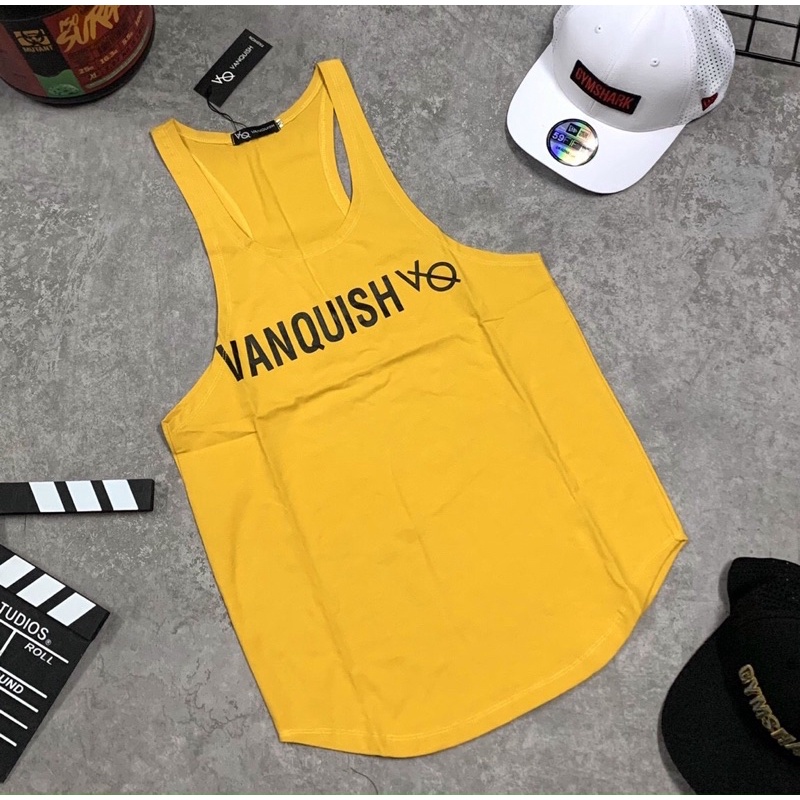 [sale sốc] Áo ba lỗ gym nam VANQUISH cotton 100% cực chất