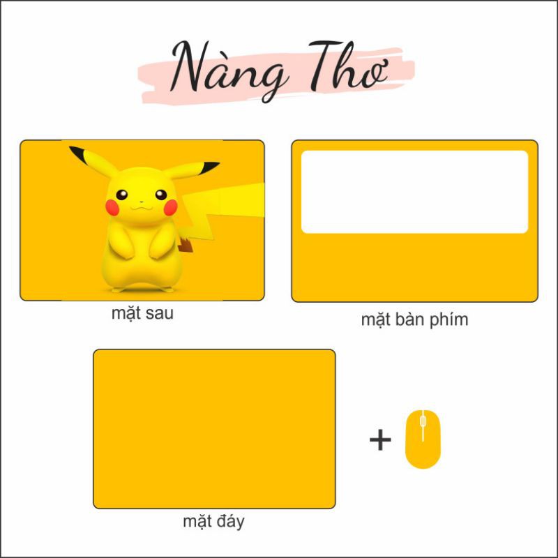 Decal dán laptop siêu CUTE_NÀNG THƠ DESIGN