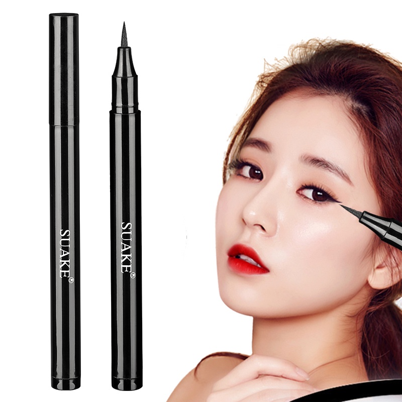 Bút Kẻ Mắt Dạng Lỏng Màu Đen Chống Nước Nhanh Khô Tiện Dụng