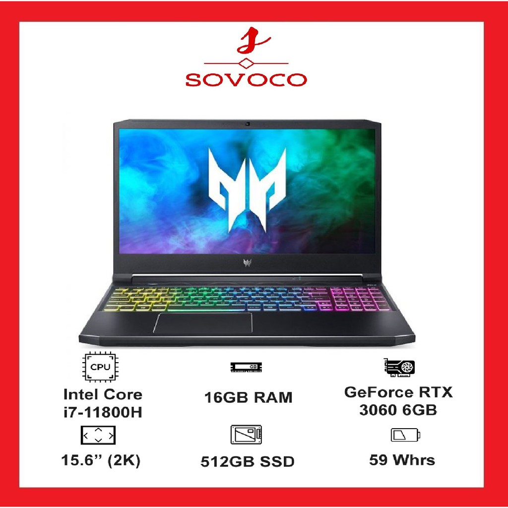 Laptop Acer Gaming Predator Helios 300 PH315-54-75YD (i7 11800H/16GB Ram/512GB SSD/RTX3060 6G/15.6 inch Q