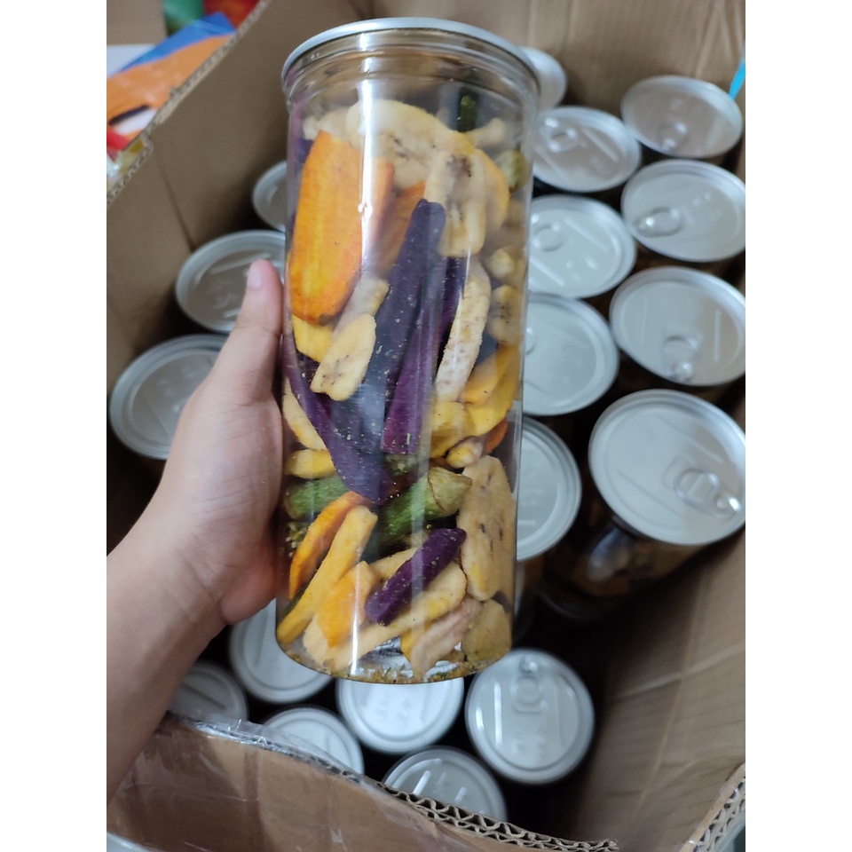 RAU CỦ SẤY THẬP CẨM - HỦ 300 GRAM (đặc sản Đà Lạt, hàng nguyên không bể vụn) | ĂN VẶT GẤU ALASKA