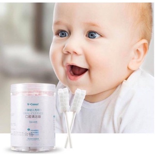 Que tưa lưỡi V-coool cho bé, hộp 30 que rơ lưỡi dùng cho trẻ sơ sinh