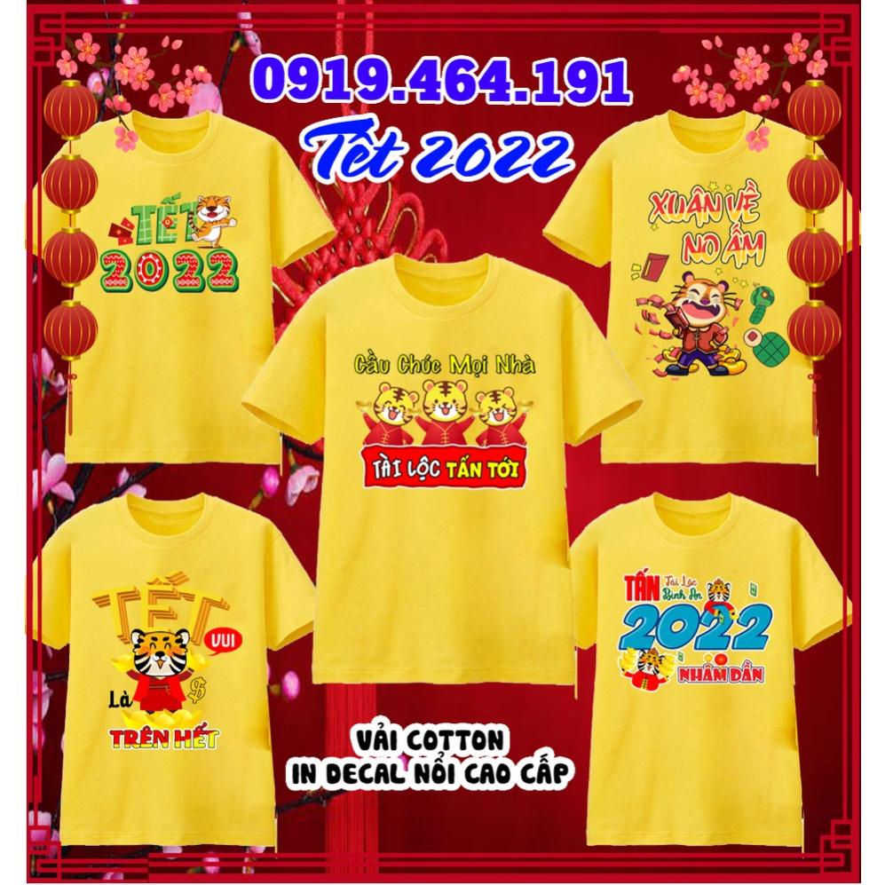 Áo thun tết nhâm dần 2022 cao cấp, áo tết, áo nhâm dần, vải cotton min mát, in Pet cao cấp (30 mẫu áo độc quyền)