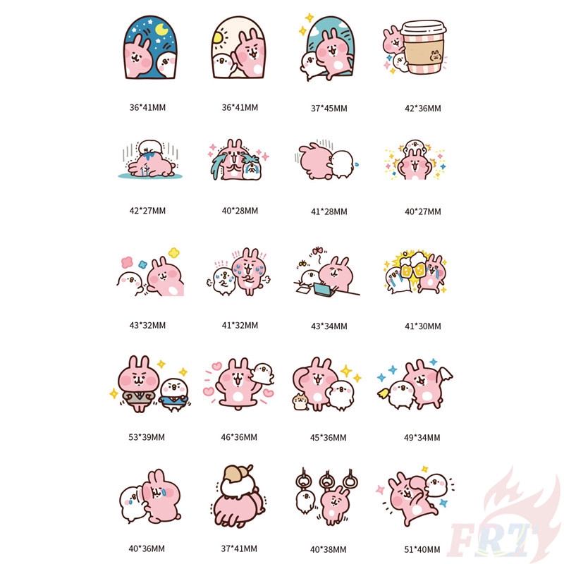 ❉ Piske &amp; Usagi - Kanahei Stickers B ❉ 40Pcs/Set DIY Decals Stickers for Album Diary Laptop Scrapbooks Skateboard
