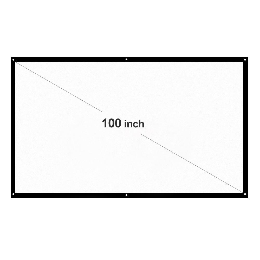 Màn Chiếu Treo Tường H100 100 '' Hd 16: 9 100 Inch Có Thể Gấp Gọn Tiện Dụng Cho Gia Đình / Văn Phòng