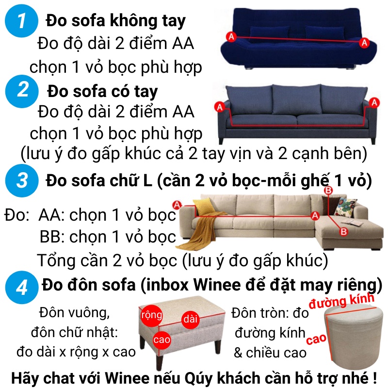 Bọc sofa bọc ghế sofa chữ L kèm hướng dẫn bọc vải thun sữa mềm mại co giãn tặng 1 vỏ gối