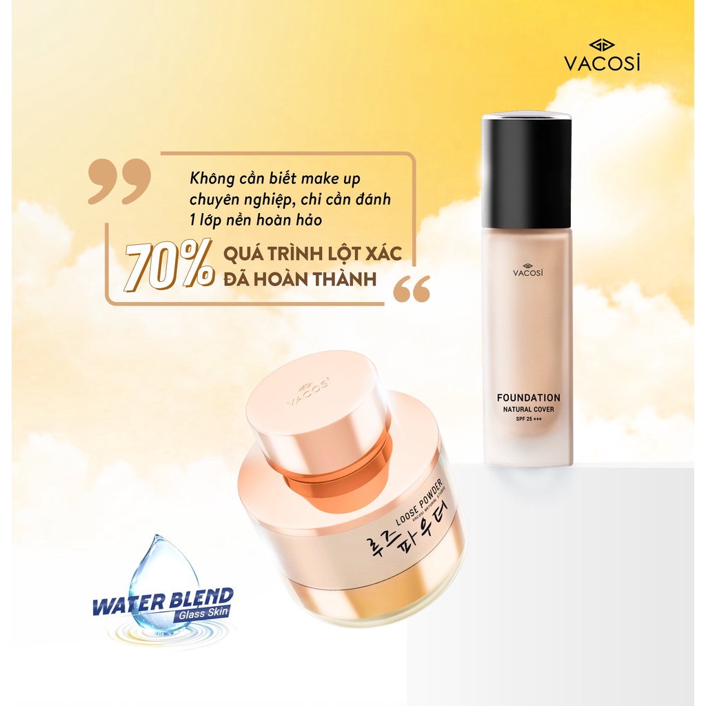 KEM NỀN VACOSI NATURAL COVER OIL-FREE FOUNDATION SPF25+++ (TẶNG PHẤN PHỦ BỘT 12G) | BigBuy360 - bigbuy360.vn