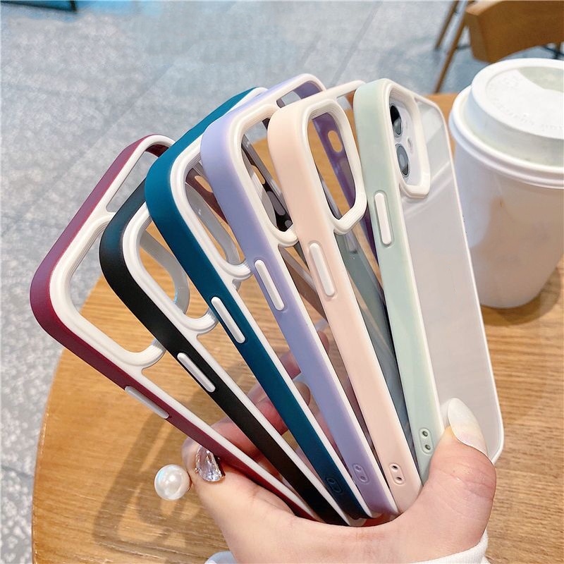 Ốp Điện Thoại tpu Pp Trong Suốt Chống Sốc Chống Rơi Cho Iphone11 12 13PROMAX i-phoneX XS XR XSMAX 7/8plus