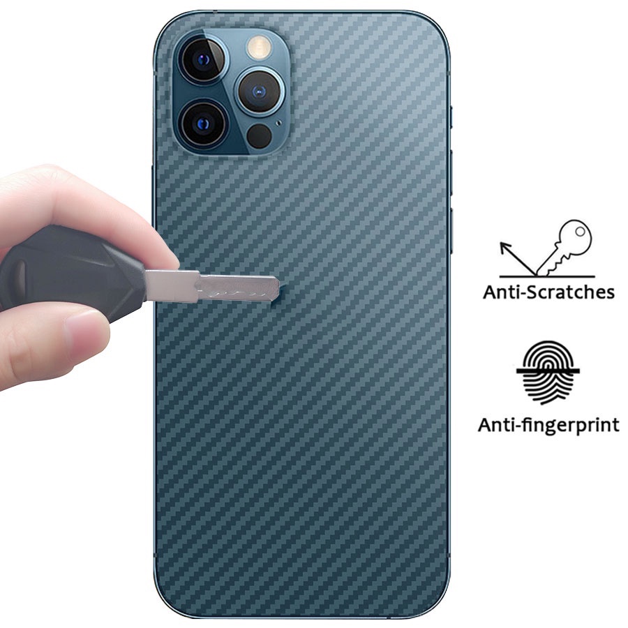 Ốp Điện Thoại Sợi carbon Chống Trầy Chống Dấu Vân Tay Cho iPhone 6 6s 7 8 14 Plus SE X XR Xs Max 11 12 13 14 Pro Max Mini