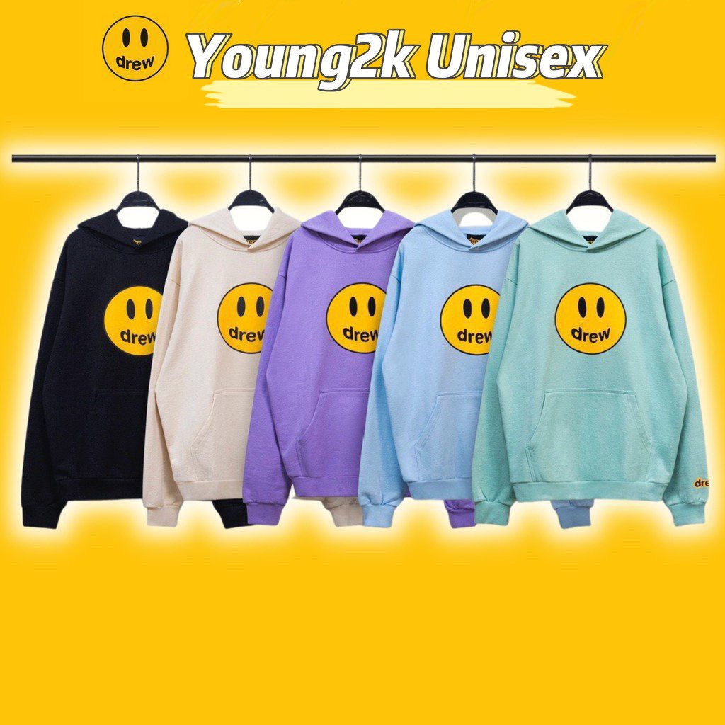 Áo Hoodie D.rew Hàng Siêu Cấp Bản Chuẩn Chất Vải Nỉ Cotton Dày Dặn Unisex