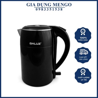 Ấm đun nước siêu tốc galuz gk-02 dung tích 1.8l công suất 1500w, thân ấm inox 304 cách nhiệt