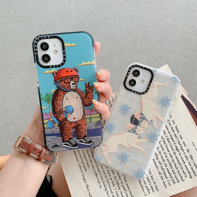 Vỏ điện thoại hình chú thỏ trắng dễ thương vỏ iphone 10 10 pro max x xs max xr 10 10 plus casetify