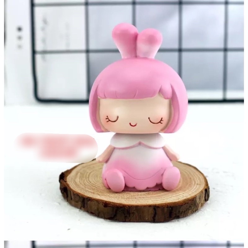 Em bé đầu nấm siêu dễ thương trang trí bánh kem, phụ kiện sinh nhật