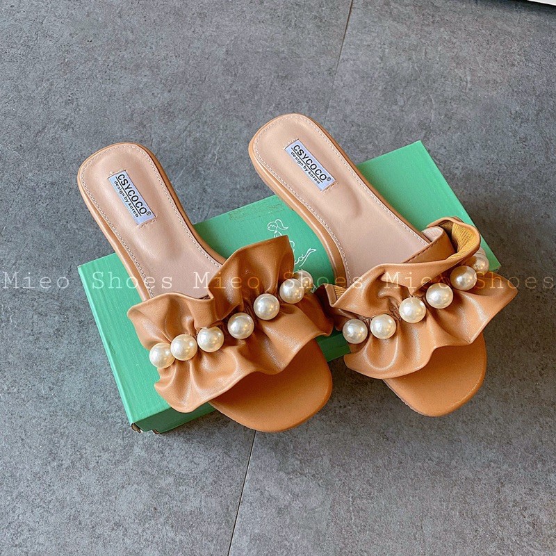 DÉP NGỌC QUAI BÈO LOẠI XỊN NHẤT Q C MIEO SHOES ( D598 D613 )