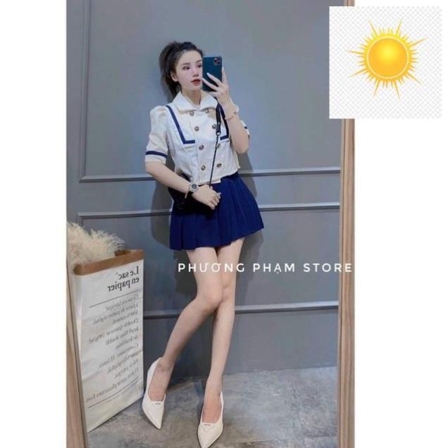 ️🥁 Set Bộ Áo Thuỷ Thủ Mix Chân Váy Xếp Ly ️🥁