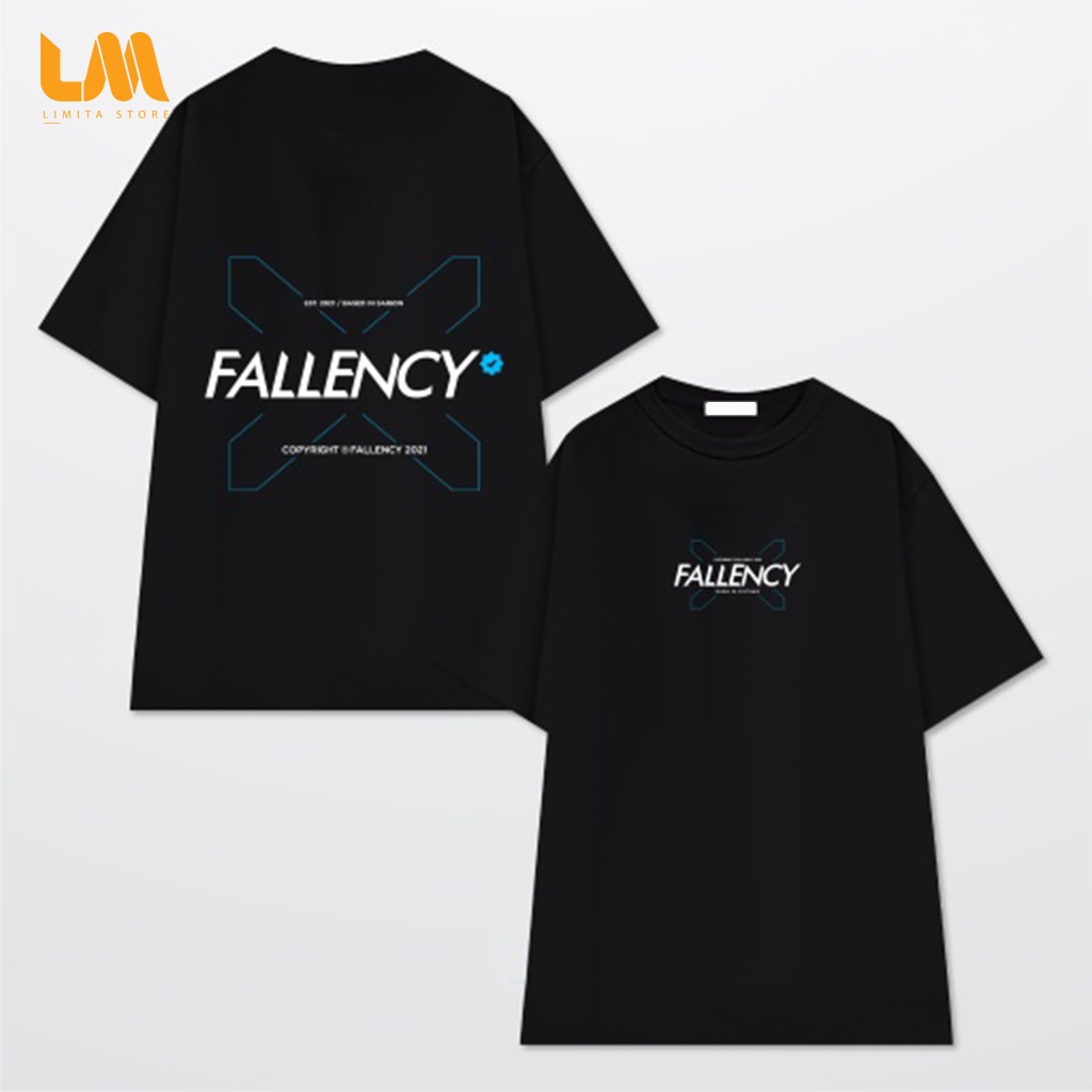 Áo thun X Fallency Đen , phông unisex Form rộng Oversize - Limita store(V73)