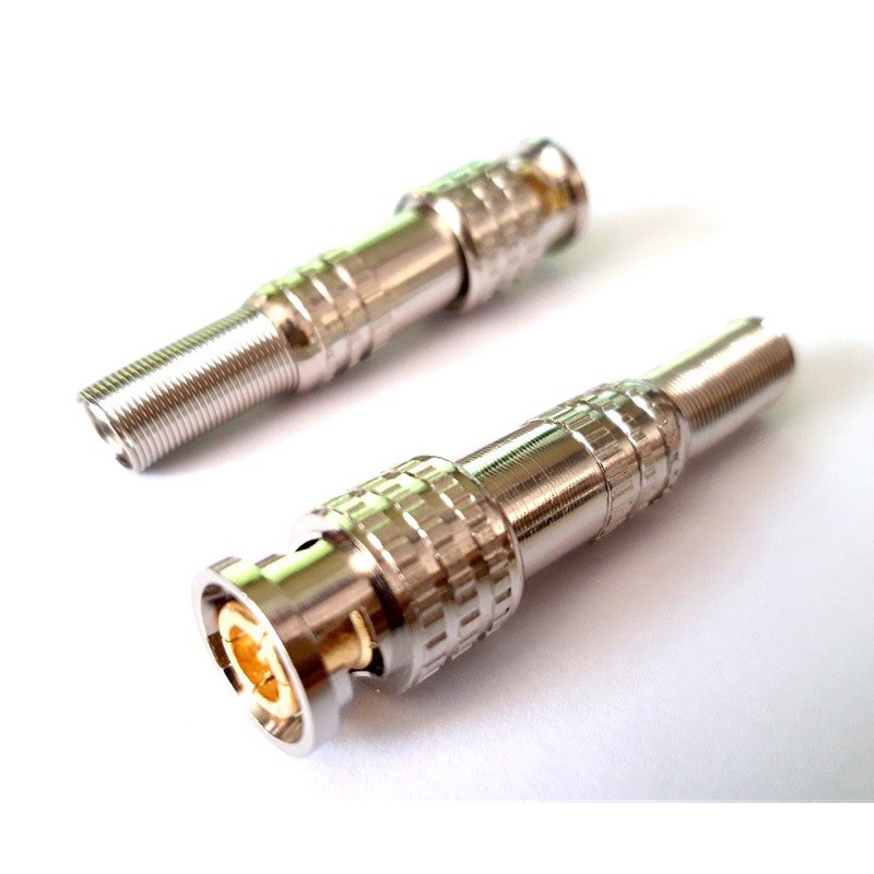 Jack BNC lò xo vặn vít, BNC F5 loại tốt chuyên dụng cho camera Analog dây cáp đồng trục RG59