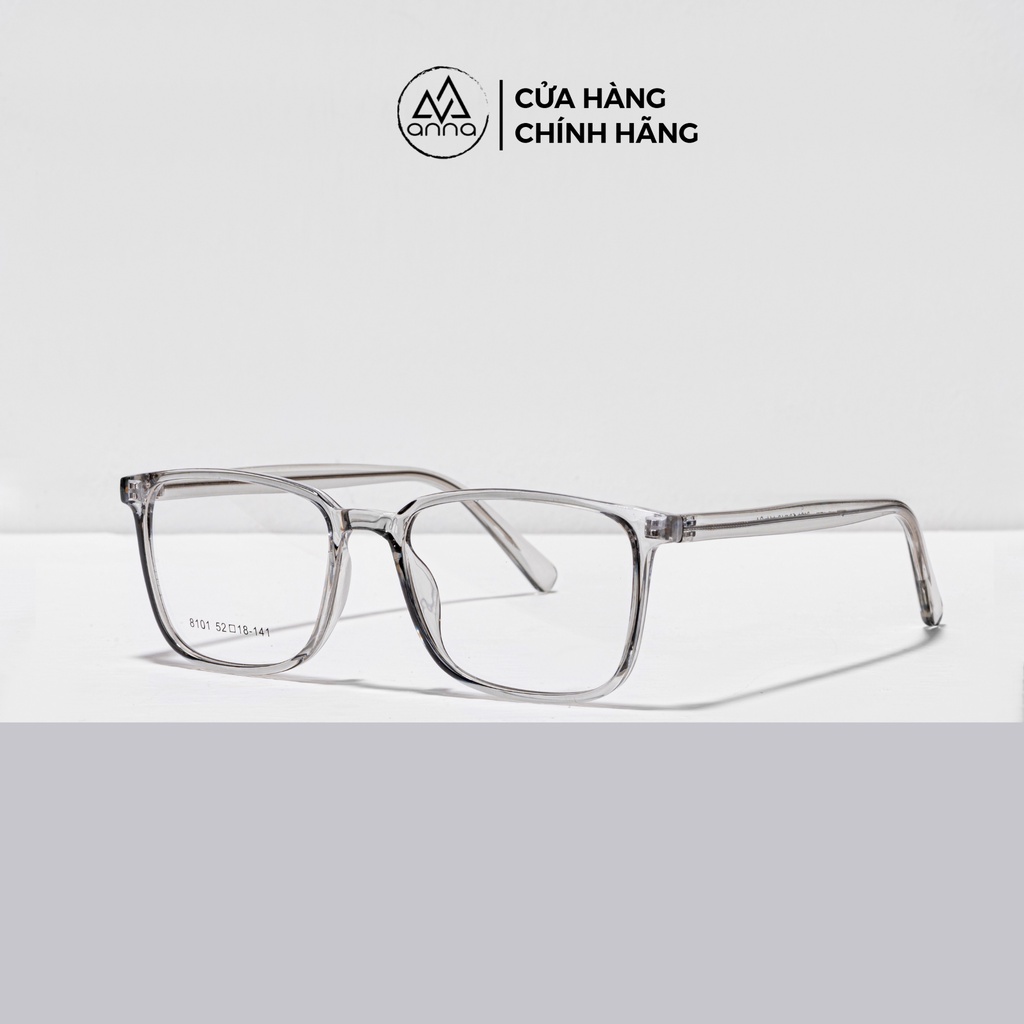 Gọng kính cận nam nữ ANNA dáng vuông thời trang chất liệu nhựa dẻo 170HQ056