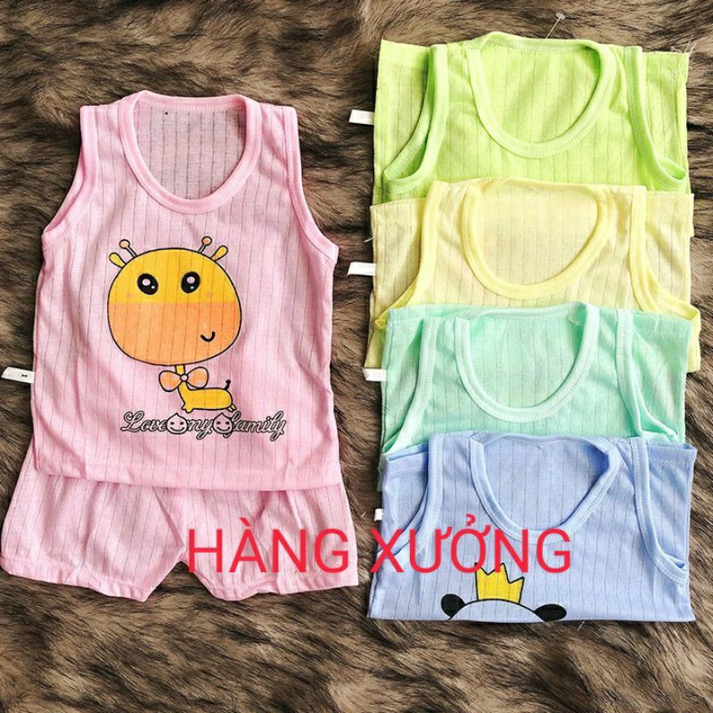 Combo 5 Bộ ba lỗ hàng Quảng Châu cho bé(7-15kg)