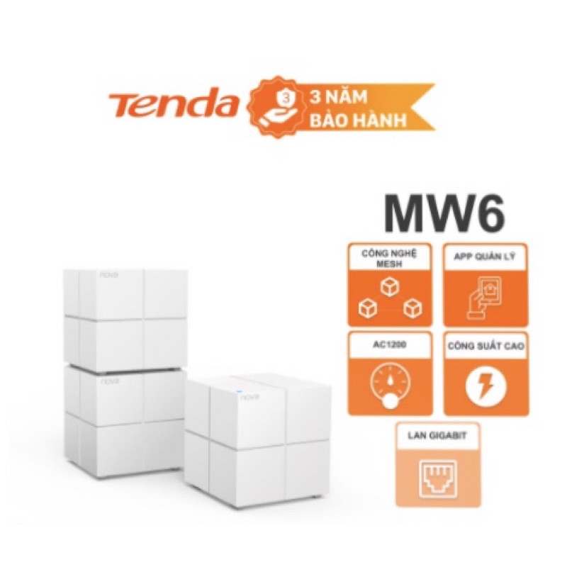 Hệ thống Wifi Nova Mesh cho gia đình MW6 Chuẩn AC 1200Mbps 3 pack