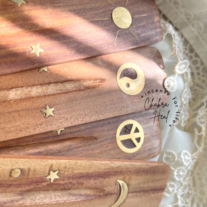 Đế Cắm Nhang Bằng Gỗ và Đồng Thủ Công - Wooden Incense Holder Tinh Tế và Sang Trọng l CHAKRA HEAL INCENSE