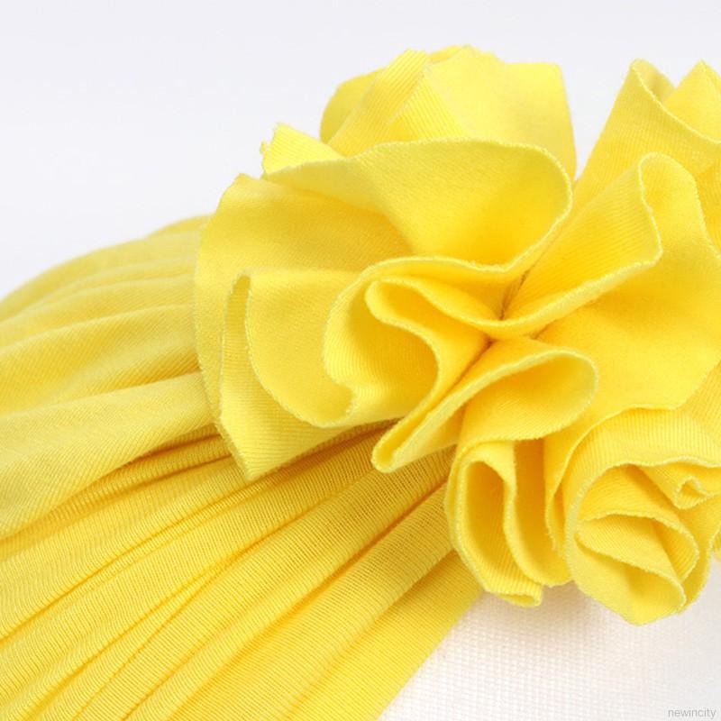 Mũ cotton co dãn in họa tiết hoa dễ thương cho bé