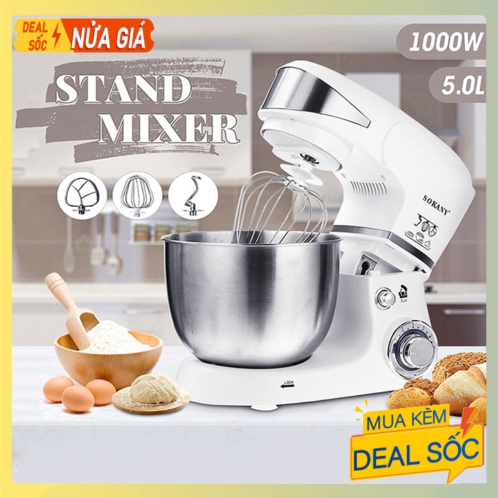 Máy trộn bột để bàn, đánh trứng công nghiệp SOKANY SK-206 Dung tích 5L [BH 12 Tháng]