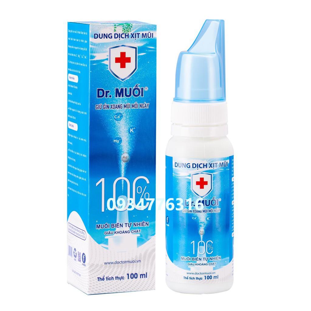 ✅ [ Q.Gò Vấp] Dung dịch Xịt Mũi Dr. Muối, Thông Mũi, Sạch Khoang Mũi (100ml)